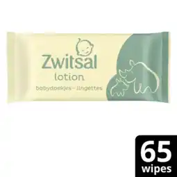 Albert Heijn Zwitsal Baby lotion billendoekjes aanbieding