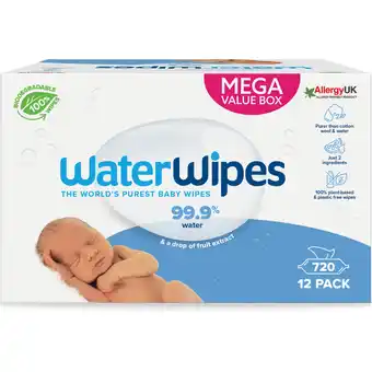 Albert Heijn WaterWipes Babydoekjes 12-pack aanbieding