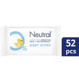 Albert Heijn Neutral Baby wipes 0% perfume aanbieding