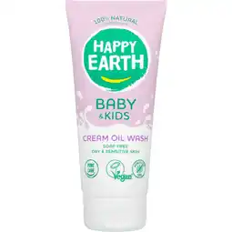 Albert Heijn Happy Earth Baby & kids crème olie wasgel aanbieding