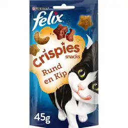 Albert Heijn Felix Crispies rund- & kipsmaak kattensnack aanbieding