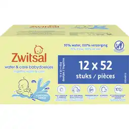 Albert Heijn Zwitsal Water&care babydoekjes zwitsal geur aanbieding