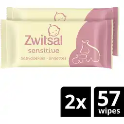 Albert Heijn Zwitsal Sensitive billendoekjes 2-pack aanbieding