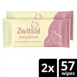 Albert Heijn Zwitsal Sensitive billendoekjes 2-pack aanbieding