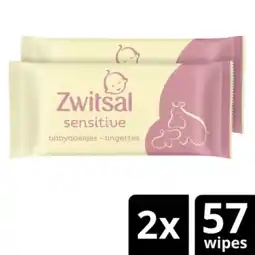 Albert Heijn Zwitsal Sensitive billendoekjes 2-pack aanbieding