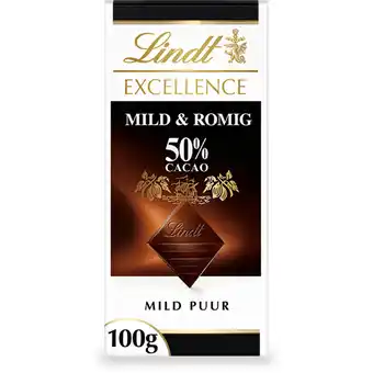 Albert Heijn Lindt Excellence reep pure chocolade 50% aanbieding