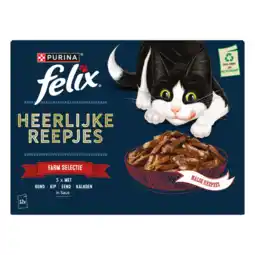 Albert Heijn Felix Heerlijke reepjes farm selectie in saus aanbieding