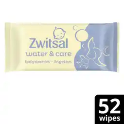 Albert Heijn Zwitsal Water & care babydoekjes aanbieding