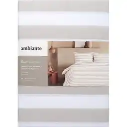 Albert Heijn Ambiante Dekbedovertrek Quin dark sand 240x240cm aanbieding