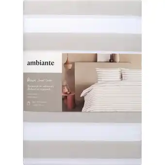Albert Heijn Ambiante Dekbedovertrek Quin dark sand 240x240cm aanbieding
