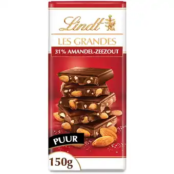 Albert Heijn Lindt Les grandes pure chocolade amandel zout aanbieding