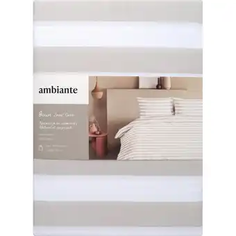 Albert Heijn Ambiante Dekbedovertrek Quin dark sand 140x240cm aanbieding