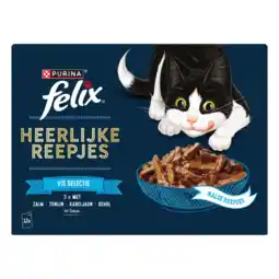 Albert Heijn Felix Heerlijke reepjes vis selectie in saus aanbieding