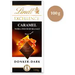 Albert Heijn Lindt Excellence karamel zeezout melkchocolade aanbieding