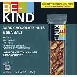 Albert Heijn Be-kind Notenreep dark chocolate zeezout aanbieding