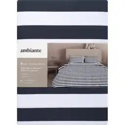 Albert Heijn Ambiante Dekbedovertrek Quin dark blue 240x240cm aanbieding