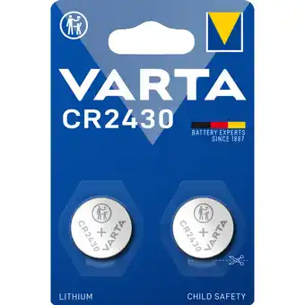 Albert Heijn Varta Knoopcelbatterij lithium CR2430 aanbieding