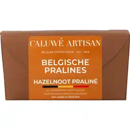 Albert Heijn Caluwé Artisan Belgische pralines hazelnoot praliné aanbieding
