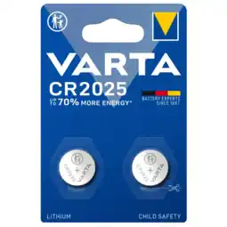 Albert Heijn Varta Knoopcelbatterij lithium CR2025 aanbieding