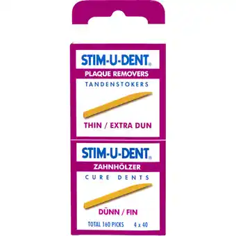 Albert Heijn Stim-u-dent Tandenstokers dun aanbieding