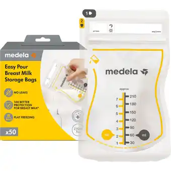 Albert Heijn Medela Moedermelk bewaarzakjes met schenktuit aanbieding