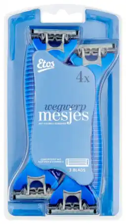 Albert Heijn Etos Man wegwerpmesjes 3 blads aanbieding