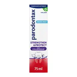 PLUS Parodontax Strenghten & Protect Freshmint aanbieding