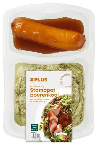 PLUS PLUS Stamppot boerenkool rookworst aanbieding