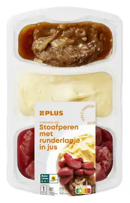 PLUS PLUS Stoofpeertjes met runderlapje aanbieding