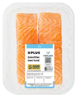 PLUS PLUS Zalmfilet met huid 2st aanbieding