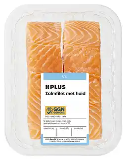 PLUS PLUS Zalmfilet met huid 2st aanbieding