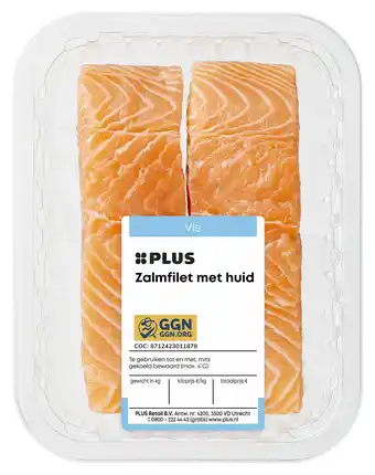 PLUS PLUS Zalmfilet met huid 2st aanbieding