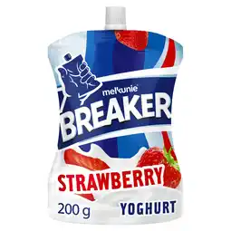 PLUS Melkunie Breaker Aardbei Yoghurt aanbieding