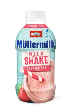 PLUS Müllermilk Milk shake aardbei aanbieding