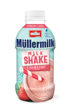 PLUS Müllermilk Milk shake aardbei aanbieding