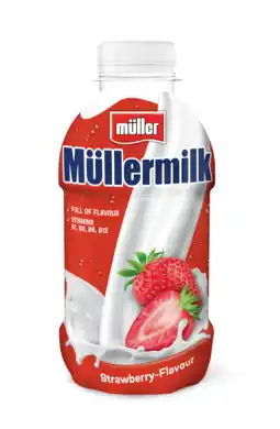 PLUS Müllermilk Milk strawberry aanbieding