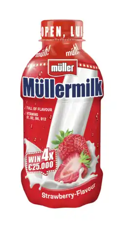 PLUS Müllermilk Milk strawberry aanbieding