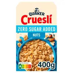 PLUS Quaker Cruesli Zero Sugar Added 4 noten aanbieding