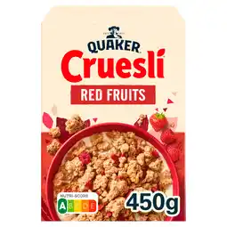 PLUS Quaker Cruesli rood fruit aanbieding