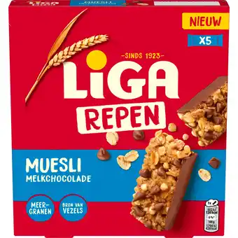 PLUS Liga Muesli Reep Melkchocolade aanbieding
