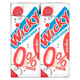 PLUS Wicky Aardbei 0% suiker 6-pack aanbieding