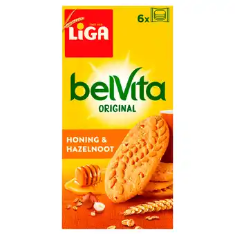 PLUS Liga BelVita koekjes honing en hazelnoot aanbieding