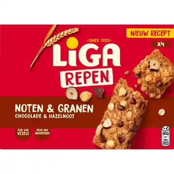 PLUS Liga Noten en Granenreep melkchocolade aanbieding