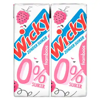 PLUS Wicky Framboos 0% suiker 6-pack aanbieding
