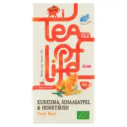 PLUS Tea of Life Fresh Boost kurkuma sinaasappel aanbieding
