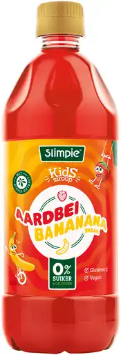 PLUS Slimpie Limonadesiroop kids aardbei bananana aanbieding