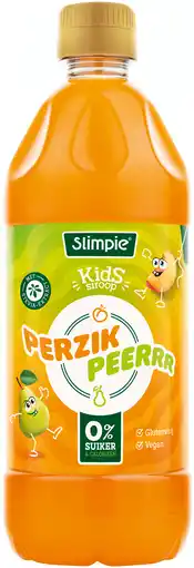 PLUS Slimpie Limonadesiroop kids perzik peerrr aanbieding