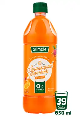 PLUS Slimpie Limonadesiroop sinaasappel framboos aanbieding