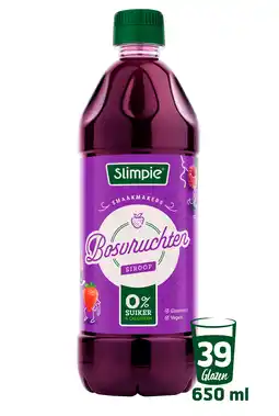 PLUS Slimpie Limonadesiroop bosvruchten aanbieding