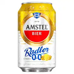 PLUS Amstel Radler citroen 0.0 bier blik aanbieding